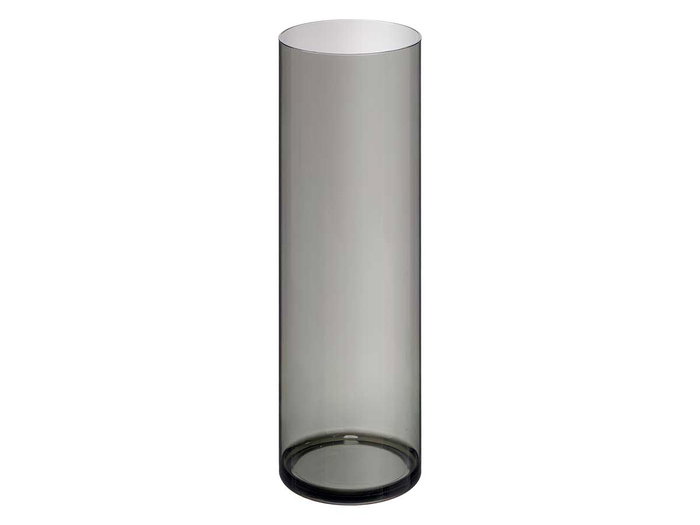 Giftdecor Jarrón Decorativo Cilíndrico de Acrílico Negro, 12 cm de Diámetro x 35 cm de Alto, Aparador o Centro de Mesa (Set de 12)