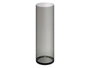 Giftdecor Jarrón Decorativo Cilíndrico de Acrílico Negro, 12 cm de Diámetro x 35 cm de Alto, Aparador o Centro de Mesa (Set de 12)