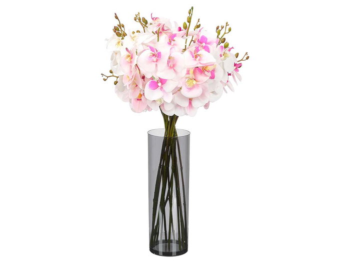 Giftdecor Jarrón Decorativo Cilíndrico de Acrílico Negro, 12 cm de Diámetro x 35 cm de Alto, Aparador o Centro de Mesa (Set de 12)
