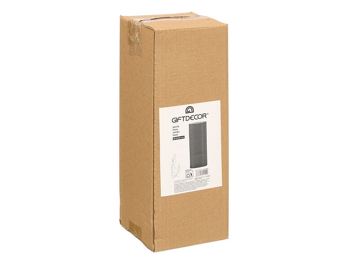 Giftdecor Jarrón Decorativo Cilíndrico de Acrílico Negro, 12 cm de Diámetro x 35 cm de Alto, Aparador o Centro de Mesa (Set de 12)