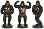 DKD Home Decor Figura de Gorila en Resina, Surtido Negro/Dorado