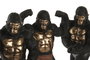 DKD Home Decor Figura de Gorila en Resina, Surtido Negro/Dorado