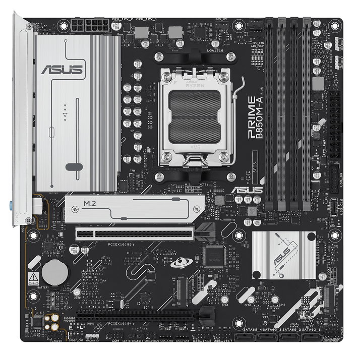 ASUS PRIME B850M-A-CSM Placa Base, Chipset AMD B850, Socket AM5, DDR5, micro ATX