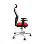 PIQUERAS Y CRESPO Silla de oficina Jorquera con mecanismo Sincro/Traslack Rojo y Blanco