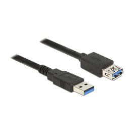 DeLOCK 85056 Cable USB A a USB A Macho/Hembra 2m Negro
