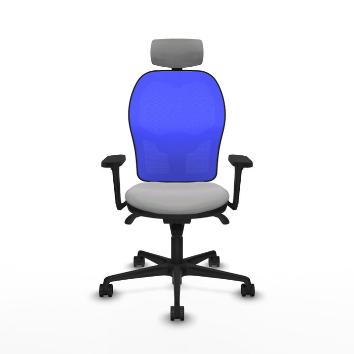 PIQUERAS Y CRESPO Silla de oficina Jorquera con mecanismo Sincro, Gris claro y Azul PIQUERAS Y CRESPO Silla de oficina Jorquera con mecanismo Sincro, Gris claro y Azul
