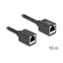 DeLOCK Cable de extensión de red RJ45 hembra a hembra Cat.6A S/FTP 10 m negro