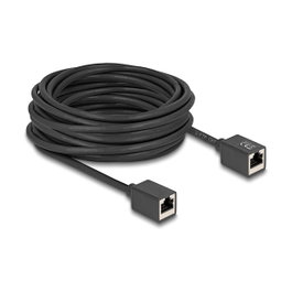 DeLOCK Cable de extensión de red RJ45 hembra a hembra Cat.6A S/FTP 10 m negro