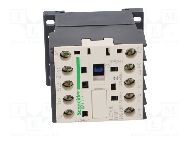 SCHNEIDER ELECTRIC Contactor TeSys K LC1K1601M7 16A 220VAC