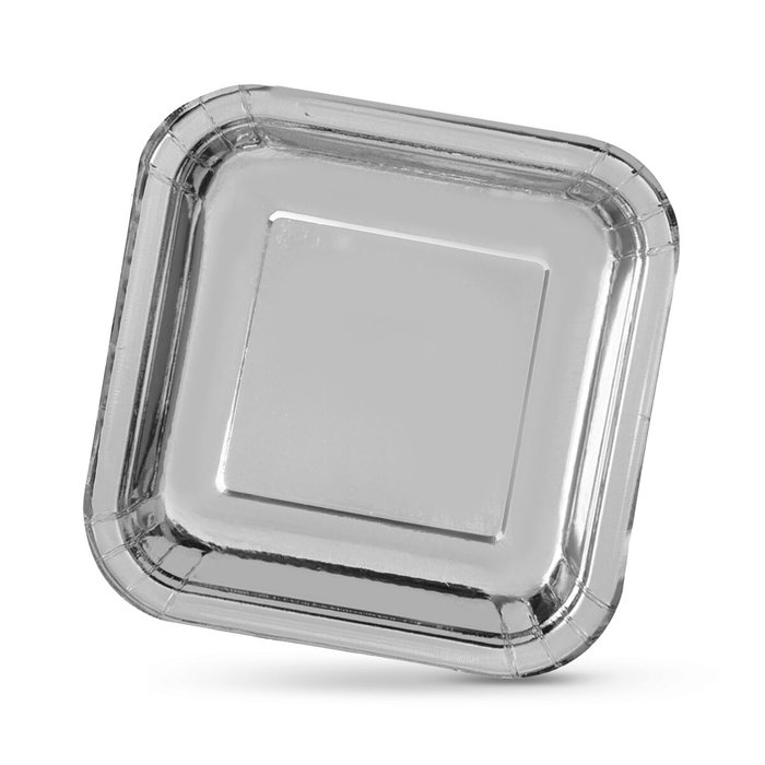 Set de Platos Algon Plateado 26 cm 3 Piezas (18 Unidades)