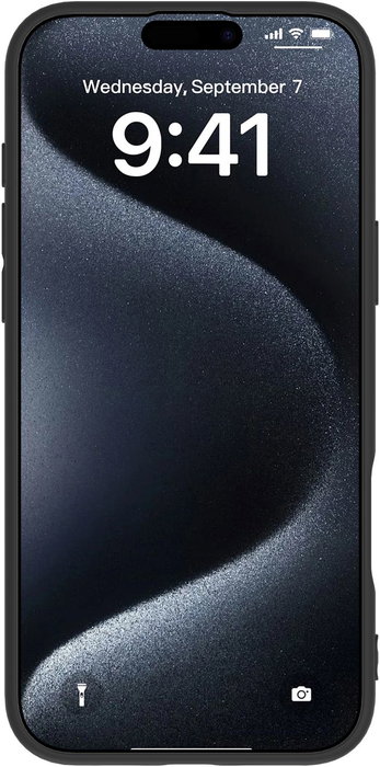 eSTUFF Funda iPhone 16 Pro Max INFINITE VIENNA, TPU 100% Reciclado, Protección contra Caídas y Arañazos - Negra