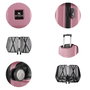 Zoozie Bags 8111 Set de Maletas 3 Piezas ABS Rosa Oro con Ruedas 360 y Candado de Combinación, Tamaños Grande, Mediano y Cabina