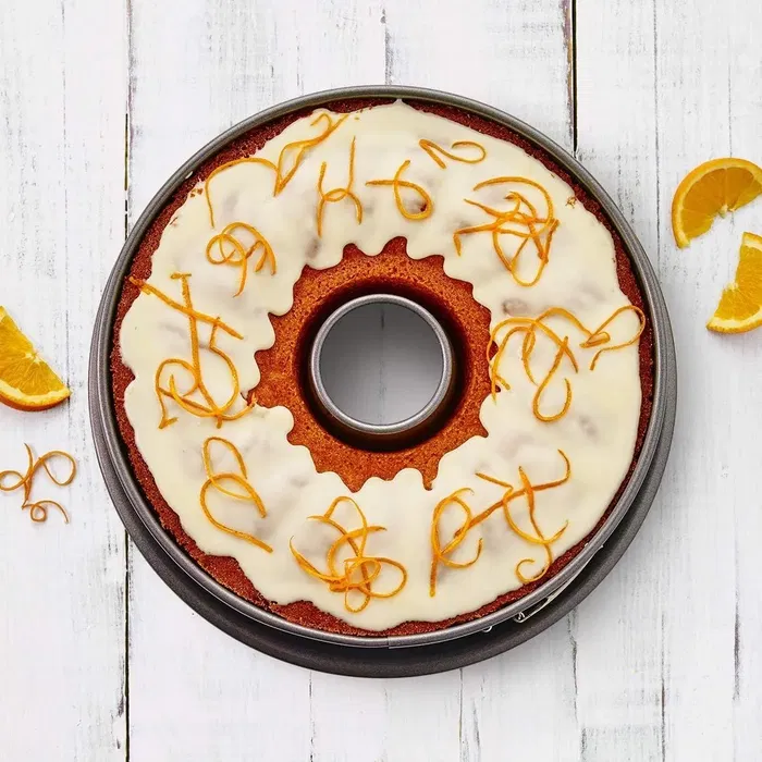 Birkmann ABE4026883881044 Molde para Hornear con Base Desmontable, Acero al Carbono Antiadherente, 2 Bases, 26x26x9 cm