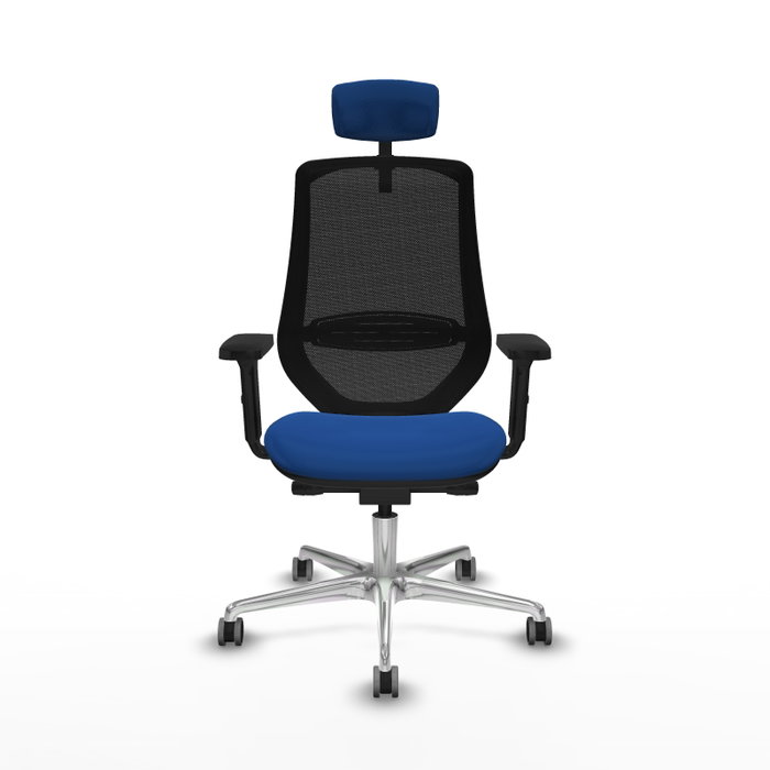 PIQUERAS Y CRESPO Silla de oficina Mardos con mecanismo Sincro/Traslack, Azul y Negro