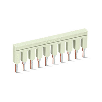 WAGO 2002-410 Peine de puentes de 10 polos, Gris claro WAGO 2002-410 Peine de puentes de 10 polos, Gris claro