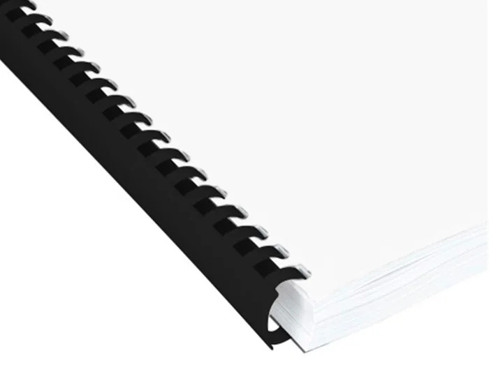 Q-Connect Canutillo Redondo 16 mm Plástico Negro Capacidad 145 Hojas Caja 50 Unidades