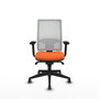 PIQUERAS Y CRESPO Silla de oficina Horna con mecanismo Sincro, Naranja y Blanco