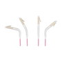 DeLOCK Cable de Fibra Óptica LC Duplex a LC Duplex Multimodo OM4, Angulable, 1 m, Violeta, Full Duplex