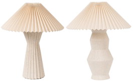 DKD Home Decor Lámpara de Sobremesa de Cerámica Crudo