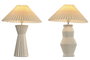 DKD Home Decor Lámpara de Sobremesa de Cerámica Crudo