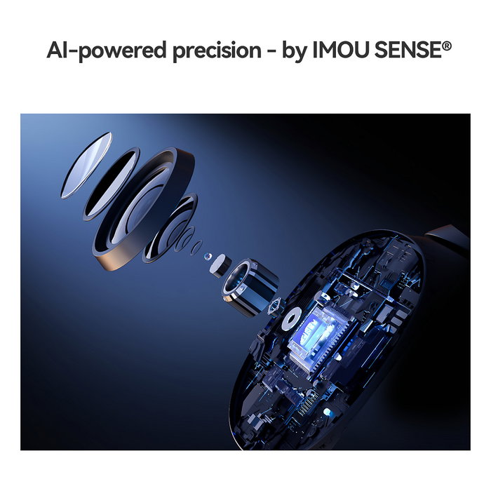 Imou Ranger Dual Pro Cámara de Seguridad IP Interior 6MP, PTZ 360°, Seguimiento Automático, Visión Nocturna, Wifi y Cable, Blanco