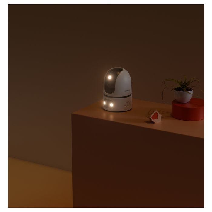 Imou Ranger Dual Pro Cámara de Seguridad IP Interior 6MP, PTZ 360°, Seguimiento Automático, Visión Nocturna, Wifi y Cable, Blanco