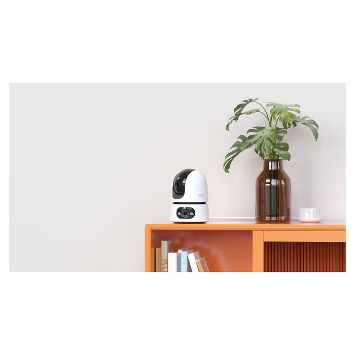 Imou Ranger Dual Pro Cámara de Seguridad IP Interior 6MP, PTZ 360°, Seguimiento Automático, Visión Nocturna, Wifi y Cable, Blanco