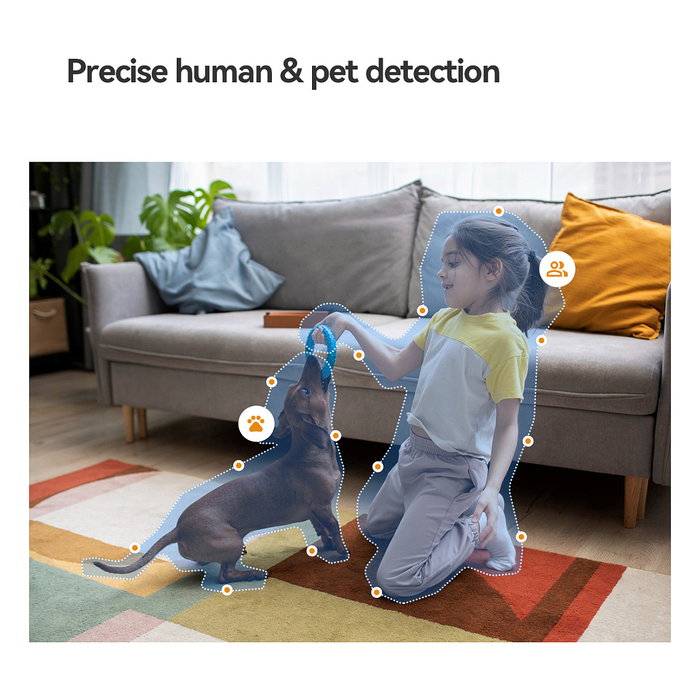 Imou Ranger Dual Pro Cámara de Seguridad IP Interior 6MP, PTZ 360°, Seguimiento Automático, Visión Nocturna, Wifi y Cable, Blanco