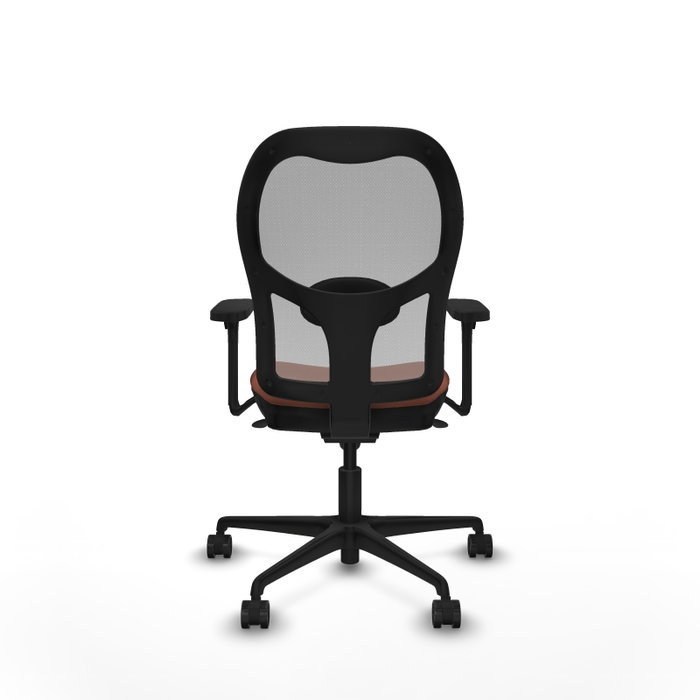 PIQUERAS Y CRESPO Silla de oficina Jorquera con mecanismo sincro, tela marrón y malla gris PIQUERAS Y CRESPO Silla de oficina Jorquera con mecanismo sincro, tela marrón y malla gris