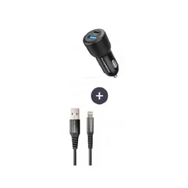 Thomson THO3513767400015 Pack Cargador Coche 60W + Cable USB-A a L 3A