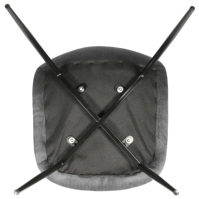 Home Deco Factory Silla Terciopelo Gris Giulia Colección Lounge