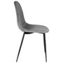 Home Deco Factory Silla Terciopelo Gris Giulia Colección Lounge