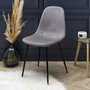 Home Deco Factory Silla Terciopelo Gris Giulia Colección Lounge