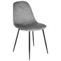 Home Deco Factory Silla Terciopelo Gris Giulia Colección Lounge
