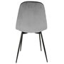 Home Deco Factory Silla Terciopelo Gris Giulia Colección Lounge