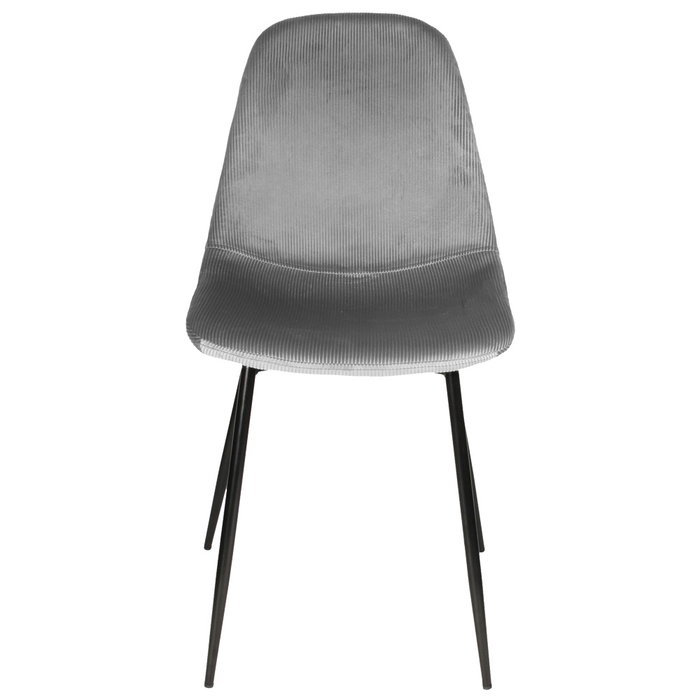 Home Deco Factory Silla Terciopelo Gris Giulia Colección Lounge