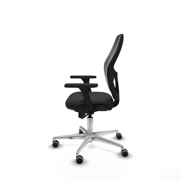PIQUERAS Y CRESPO Silla de oficina Jorquera con mecanismo Sincro, brazos 3D y apoyo lumbar, Negro