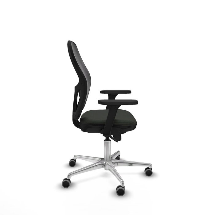 PIQUERAS Y CRESPO Silla de oficina Jorquera con mecanismo Sincro, brazos 3D y apoyo lumbar, Negro