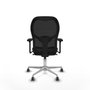 PIQUERAS Y CRESPO Silla de oficina Jorquera con mecanismo Sincro, brazos 3D y apoyo lumbar, Negro