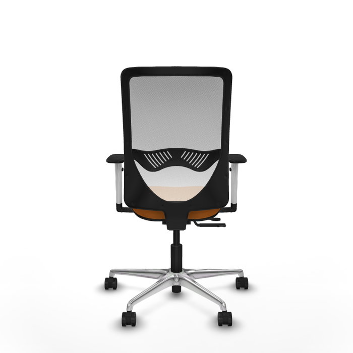 PIQUERAS Y CRESPO Silla de oficina Zulema con mecanismo Sincro/Traslack, Naranja y Blanco
