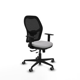 PIQUERAS Y CRESPO Silla de oficina Jorquera Gris claro con malla negra