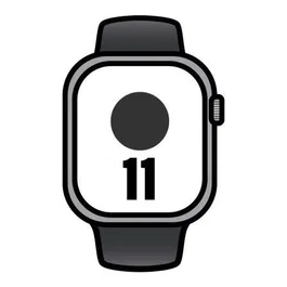 Apple Watch Series 11 GPS + Cellular 42mm Gris Espacial con Correa Deportiva Negra (Talla M/L) - MF8C4QL/A