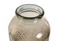 DKD Home Decor Jarrón de Cristal Reciclado Rayado Champán 27x27x71 cm