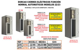 Dorcas Cierre Eléctrico Tipo 56 Reversible 38001