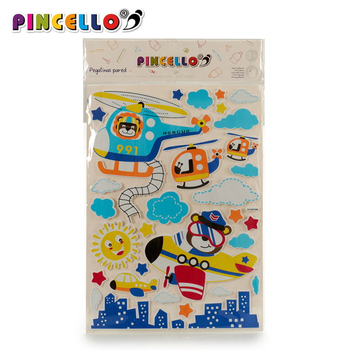 PINCELLO Pegatinas de Pared Surtido Pirata y Avión 83x51cm