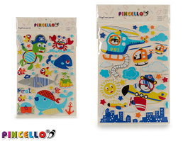 PINCELLO Pegatinas de Pared Surtido Pirata y Avión 83x51cm