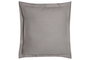 DKD Home Decor Cojín de Lino Gris Claro con Flecos 60x60 cm