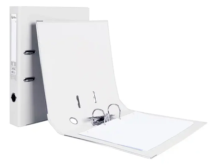 Liderpapel Archivador de Palanca Forrado PVC Blanco 52 mm Folio