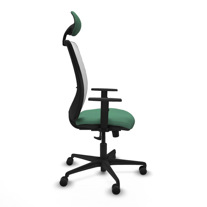 PIQUERAS Y CRESPO Silla de oficina Zulema con mecanismo Sincro, Verde esmeralda y Blanco PIQUERAS Y CRESPO Silla de oficina Zulema con mecanismo Sincro, Verde esmeralda y Blanco