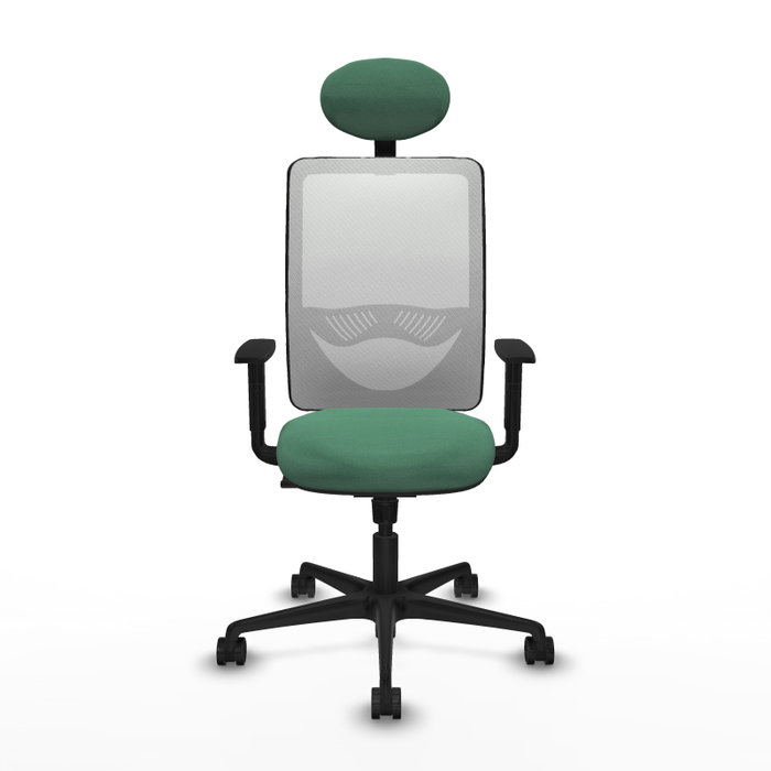 PIQUERAS Y CRESPO Silla de oficina Zulema con mecanismo Sincro, Verde esmeralda y Blanco PIQUERAS Y CRESPO Silla de oficina Zulema con mecanismo Sincro, Verde esmeralda y Blanco
